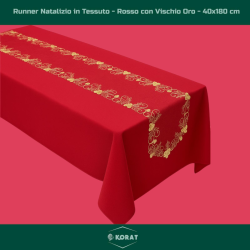 Runner in Tessuto Rosso -...