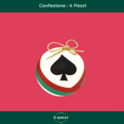 Set 4 Palline - Decoro Poker - 10 Cm