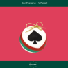 Set 4 Palline - Decoro Poker - 10 Cm