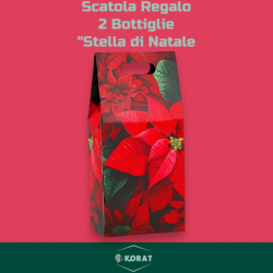 2 Scatola Bottiglia - 2 Posti - Stella di Natale - 18x19x38,5 Cm