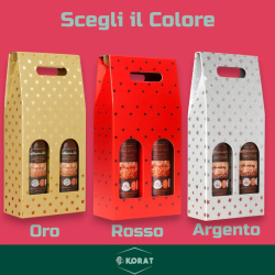 Scatola Bottiglia - 2 Posti - Argento - 8,5x18x38 - HX24N03423