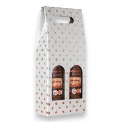 Scatola Bottiglia - 2 Posti - Argento - 8,5x18x38 - HX24N03423
