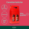 2 Scatola Bottiglia - 2 Posti - Rosso - 8,5x18x38 - HX24N03426