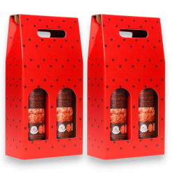 2 Scatola Bottiglia - 2 Posti - Rosso - 8,5x18x38 - HX24N03426