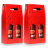 2 Scatola Bottiglia - 2 Posti - Rosso - 8,5x18x38 - HX24N03426