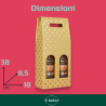 Scatola Bottiglia - 2 Posti - Oro - 8,5x18x38 - HX24N03420