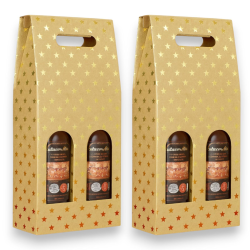 2 Scatole Bottiglia - 2 Posti - Oro - 8,5x18x38 - HX24N03420