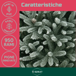 Pino Montebianco - 210 cm  - 950 Rami - HX960194