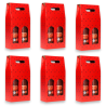 6 Scatola Bottiglia - 2 Posti - Rosso - 8,5x18x38 - HX24N03426