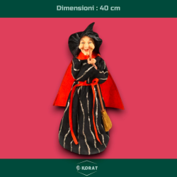 Befana Porta Dolciumi in Resina 40 cm - Con Calza