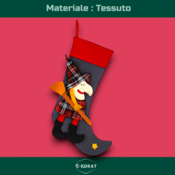 Calza Della Befana in Tessuto - 4 Modelli Disponibili - 40 cm