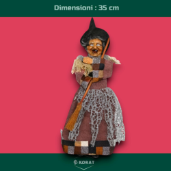 Befana in Resina Luminosa - 3 Colorazione - Luci e Suoni - 35 cm