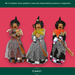 Befana in Resina Luminosa - 3 Colorazione - Luci e Suoni - 35 cm