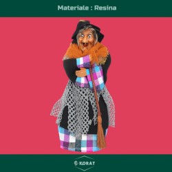 Befana in Resina Luminosa - 3 Colorazione - Luci e Suoni - 35 cm