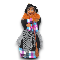 Befana in Resina Luminosa - 3 Colorazione - Luci e Suoni - 35 cm