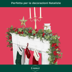 Ghirlanda Natalizia - 200 cm - Bacche Innevate 