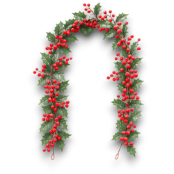 Ghirlanda Natalizia - 200 cm - Bacche Innevate 