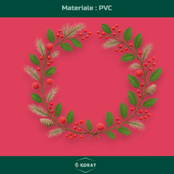 Ghirlanda Natalizia - 160 cm - Con Bacche, Pigne e Mele Innevate 