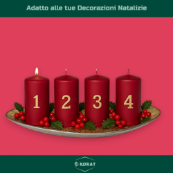 Centrotavola Natalizio in Vetro - Ovale - 42.5x22 cm - Oro