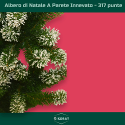 Albero di Natale a Parete - Innevato - 180 cm - 317 Punte