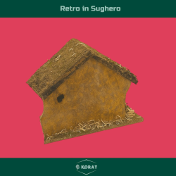 Capanna con Pozzo e Natività in Resina - 36x26x16 cm