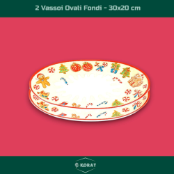 Set di 7 Vassoi e 1 Piatto Panettone - Decorazione Marzapane - in Melamina