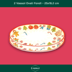 Set di 7 Vassoi e 1 Piatto Panettone - Decorazione Marzapane - in Melamina