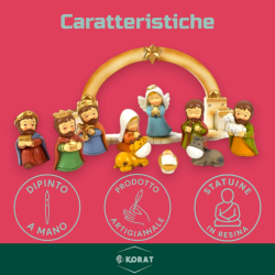 Natività con Scenario - 11 Pz - 6 Cm