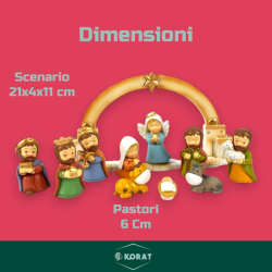 Natività con Scenario - 11 Pz - 6 Cm
