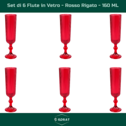 Set 6 Calici Flute in Vetro...