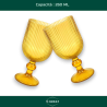 Set 6 Calici per Vino in Vetro - Oro Rigato - 260 ML