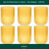 Set 6 Bicchieri in Vetro - Oro Rigato - 270 ML