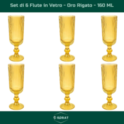Set 6 Calici Flute in Vetro...