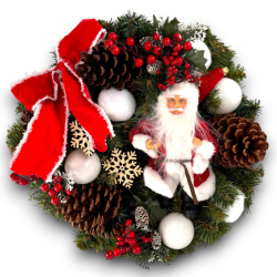 Ghirlanda Con Babbo Natale,...