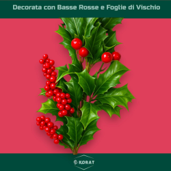 Ghirlanda Natalizia con Foglie di Vischio e Bacche Rosse – 152 cm, Decorazione Realistica per Interni