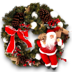 Ghirlanda con Babbo Natale...
