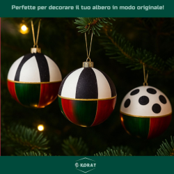 Palline di Natale Decorate a Mano – Set da 3 Pezzi da 12 cm, Plastiche Infrangibili con Motivi Eleganti