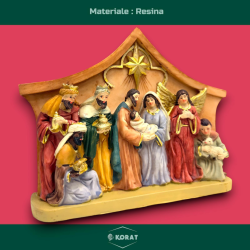 Presepe Tradizionale con Capanna e 8 Soggetti in Resina – Un’Elegante Decorazione per il Tuo Natale