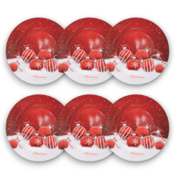 6 Sottopiatti Rosso con...