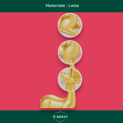 Renna Natalizia Dorata in Latta – Scultura Elegante per un Natale Raffinato 39 cm