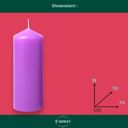 Set di 4 Candele Pilastro Lilla – Eleganza e Atmosfera per Casa, Tavola e Avvento