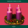 Set di 4 Candele Pilastro Lilla – Eleganza e Atmosfera per Casa, Tavola e Avvento