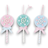 Set 6 Chupa Chups in Legno Colori Pastello - 13 Cm