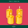 Candele Dorate Premium – Set da 4 per Decorazioni Raffinate