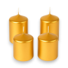 Candele Dorate Premium – Set da 4 per Decorazioni Raffinate