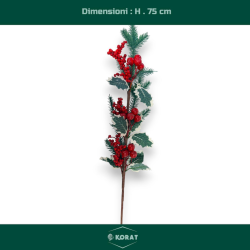 Set da 6 Steli da 75 cm per Decorazioni Natalizie