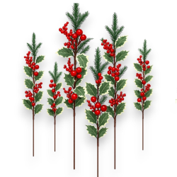 Set da 6 Steli da 75 cm per Decorazioni Natalizie