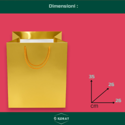 Buste Porta Panettone Oro – Set da 6, con Manici in Corda