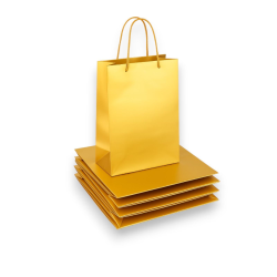 Buste Porta Panettone Oro – Set da 6, con Manici in Corda