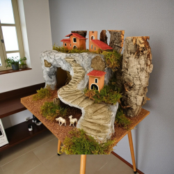Capanna con Villaggio - 44x29x27 cm